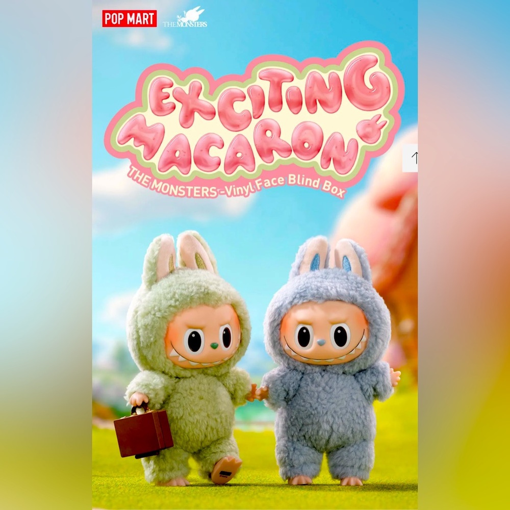 🔥 New in Box! Pop Mart Exciting Macaron The Monsters Plush Toy Mystery Blind Box